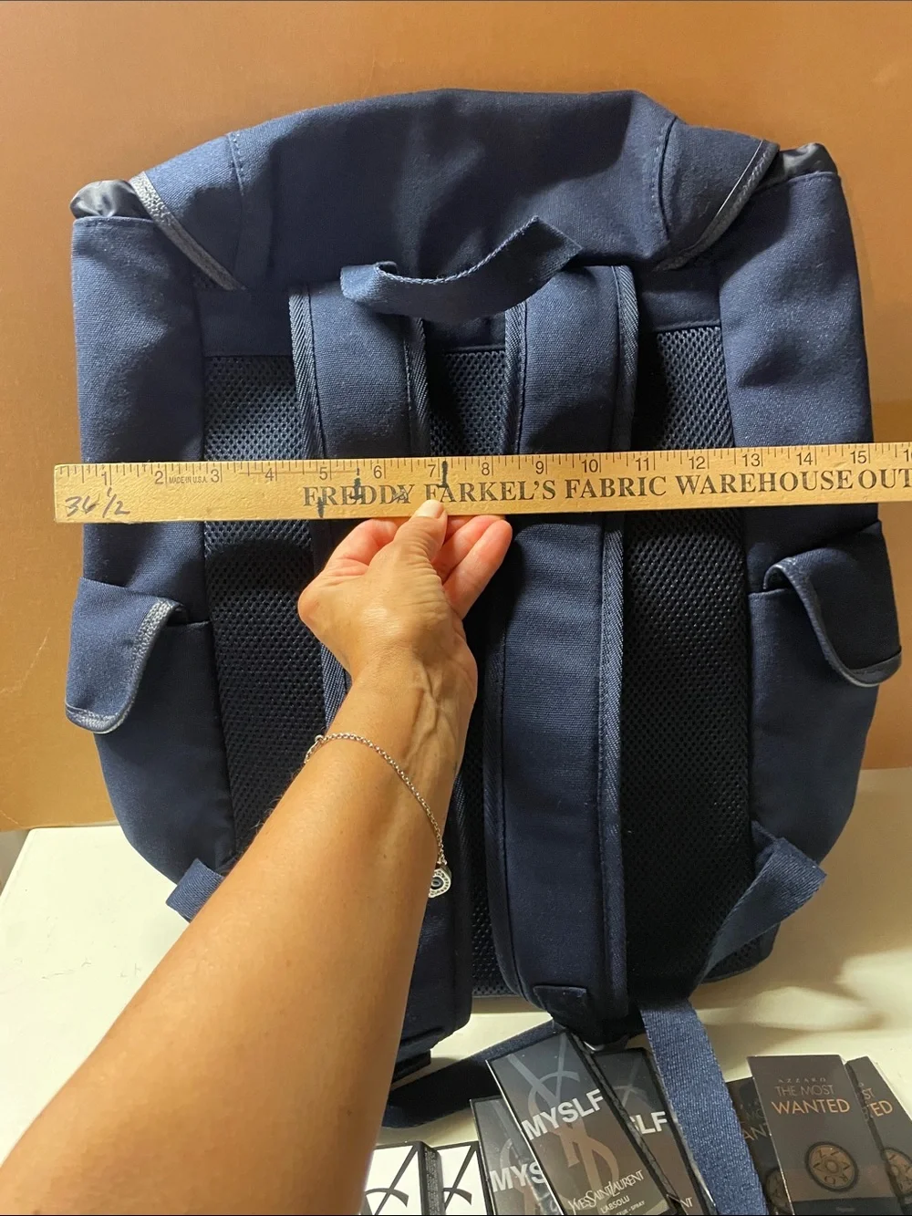 Ralph Lauren Navy Polo 67 Canvas Backpack with Logo
